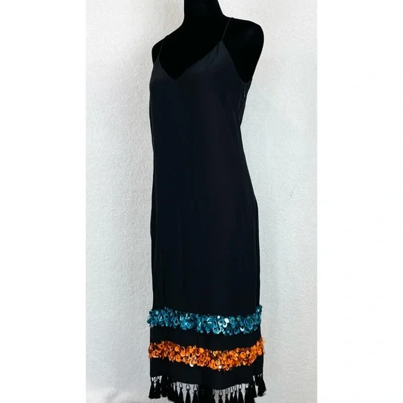 SACHIN + BABI • Bosphorus Silk Sleeveless Sequin Midi Slip Dress, 2 - Picture 7 of 16